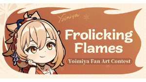 frolicking flames yoimiya fan art contest event genshin impact wiki guide min