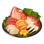 sashimi platter food genshin impact wiki guide 150px