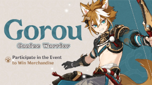 canine warrior gorou is here participate in the event to win merchandise event genshin impact wiki guide