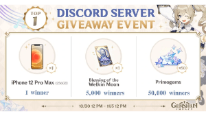 discord server giveaway event genshin impact wiki guide min