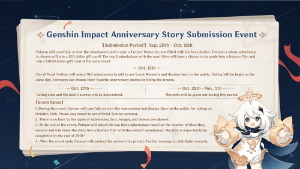 genshin impact anniversary story submission event genshin impact wiki guide