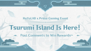 hoyolab x prime gaming event tsurumi island is here! event genshin impact wiki guide