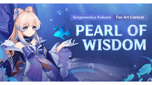 pearl of wisdom sangonomiya kokomi fan art contest event genshin impact wiki guide