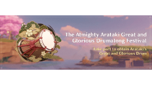 the almighty arataki great and glorious drumalong festival event genshin impact wiki guide
